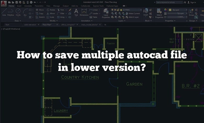 How to save multiple autocad file in lower version?