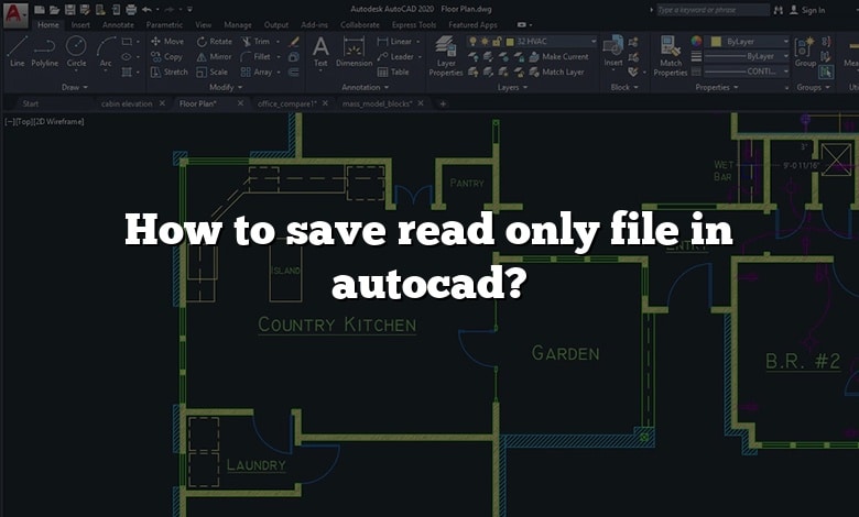 How to save read only file in autocad?
