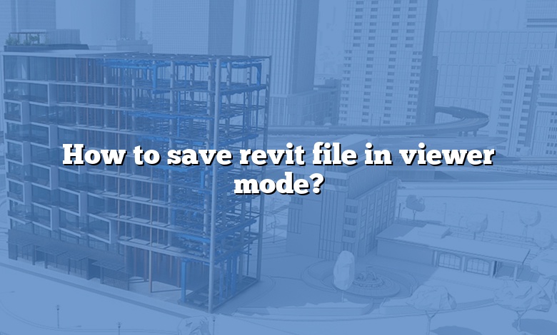 How to save revit file in viewer mode?
