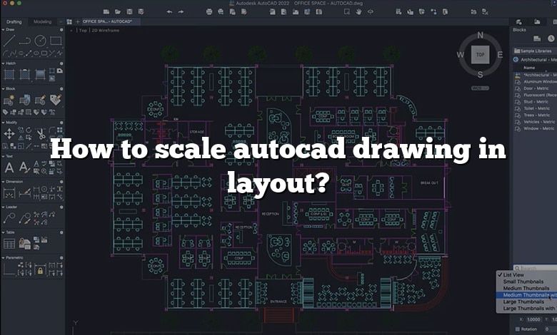 How to scale autocad drawing in layout?