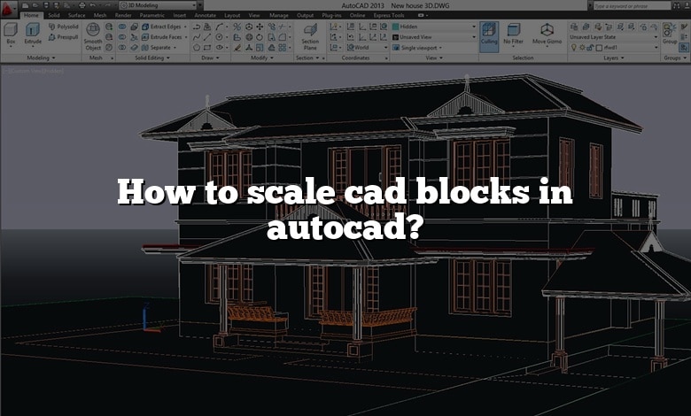 How to scale cad blocks in autocad?