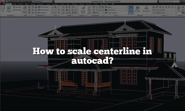 How to scale centerline in autocad?