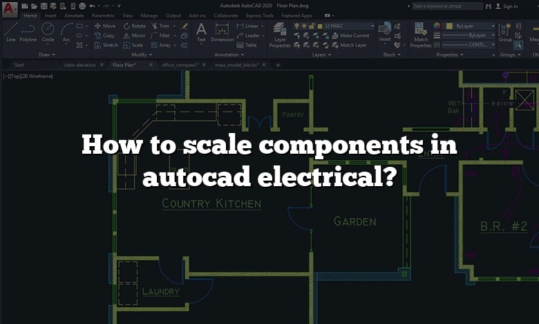 How to scale components in autocad electrical?