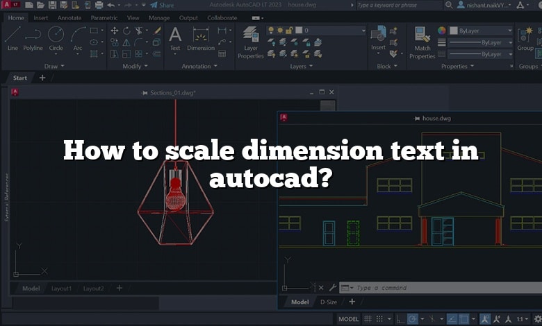 How to scale dimension text in autocad?