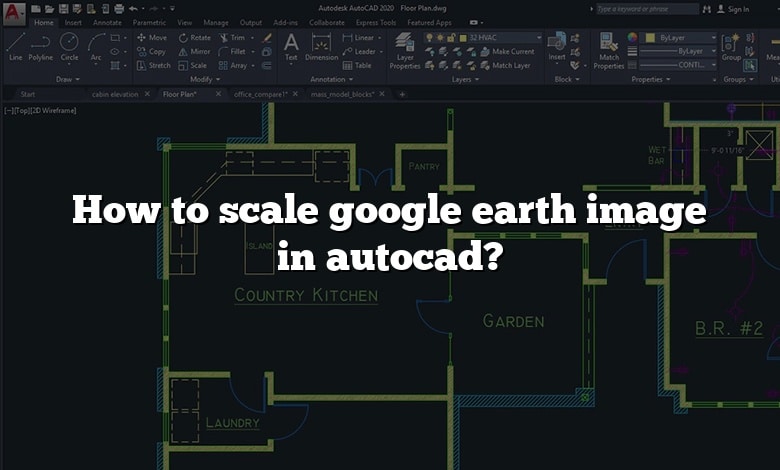 How to scale google earth image in autocad?