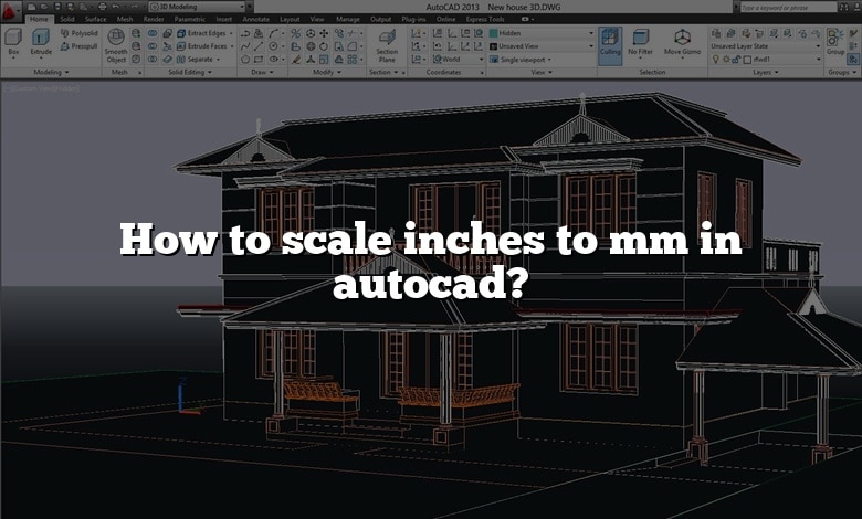 How to scale inches to mm in autocad?