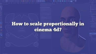 How to scale proportionally in cinema 4d?