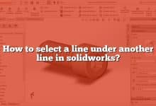 How to select a line under another line in solidworks?