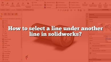 How to select a line under another line in solidworks?