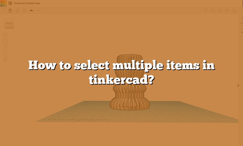 How to select multiple items in tinkercad?