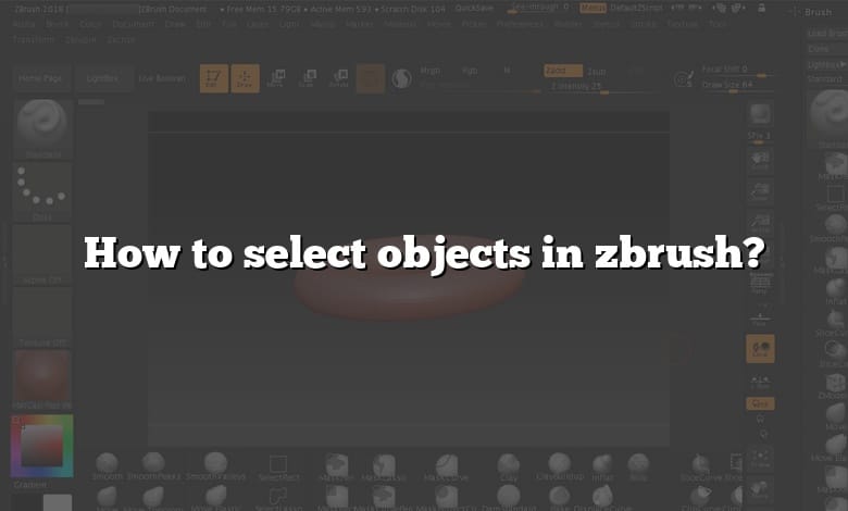 How to select objects in zbrush?