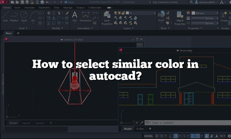 How to select similar color in autocad?