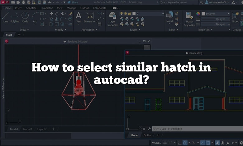 How to select similar hatch in autocad?