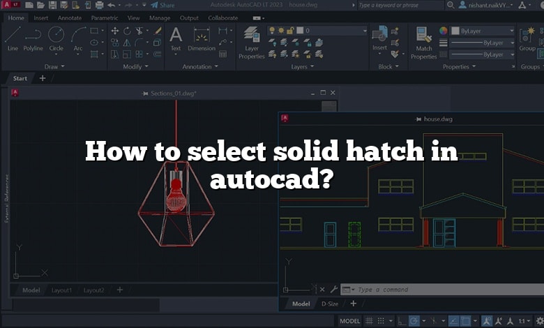 How to select solid hatch in autocad?
