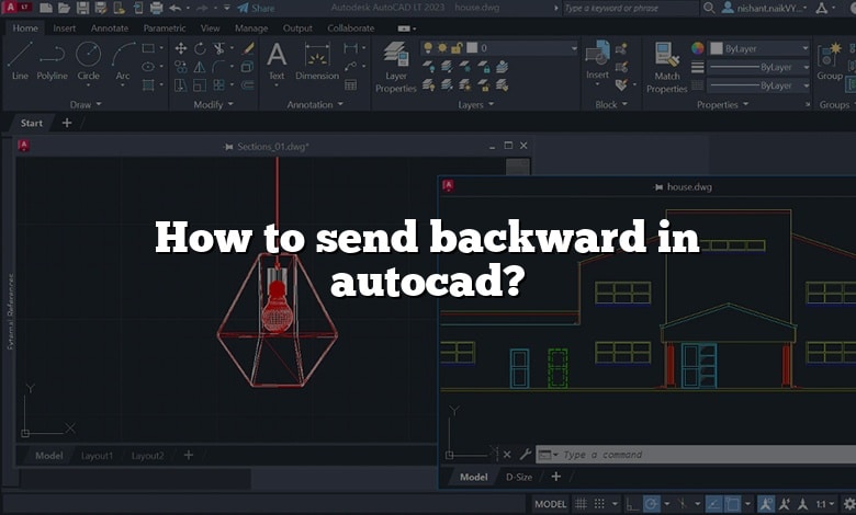How to send backward in autocad?