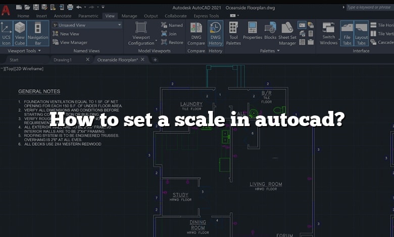 How to set a scale in autocad?