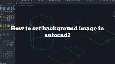How to set background image in autocad?