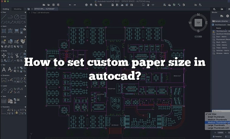 How to set custom paper size in autocad?