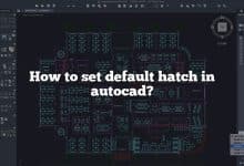 How to set default hatch in autocad?