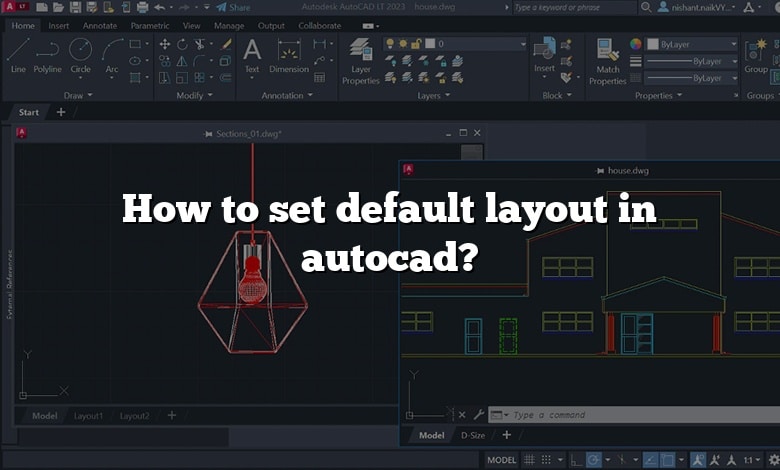 How to set default layout in autocad?
