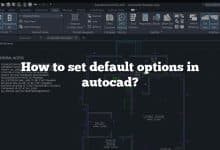 How to set default options in autocad?