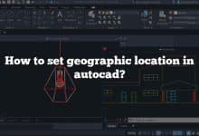 How to set geographic location in autocad?