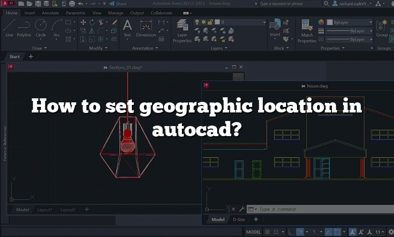 How to set geographic location in autocad?