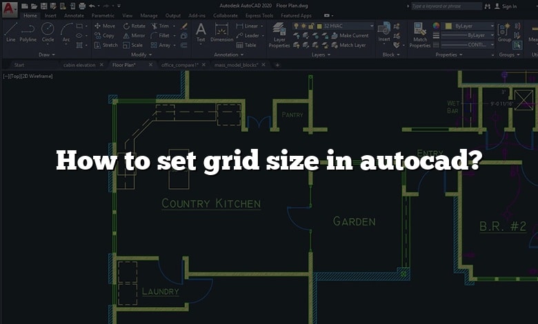 How to set grid size in autocad?