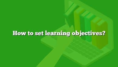 How to set learning objectives?