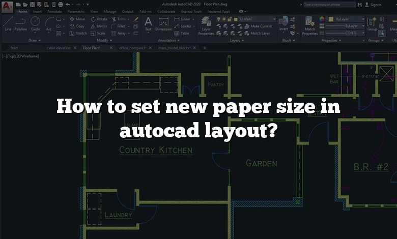 How to set new paper size in autocad layout?