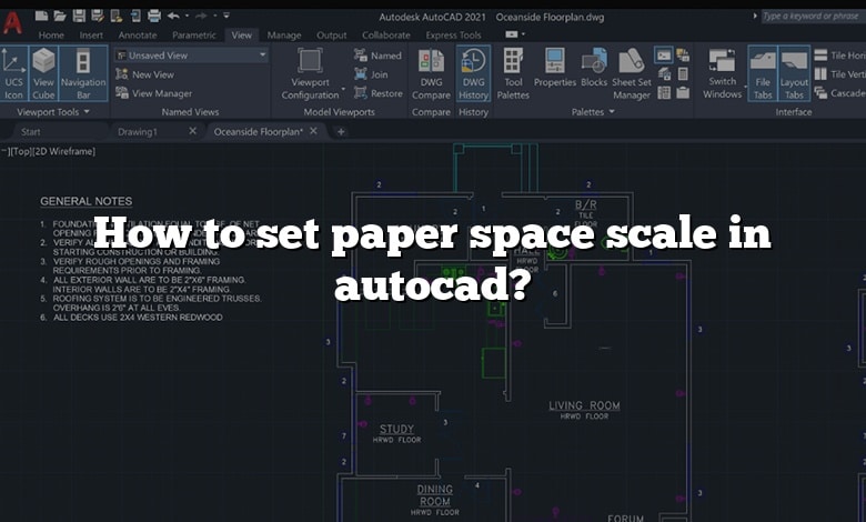 How to set paper space scale in autocad?