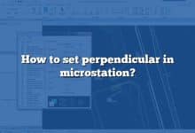 How to set perpendicular in microstation?