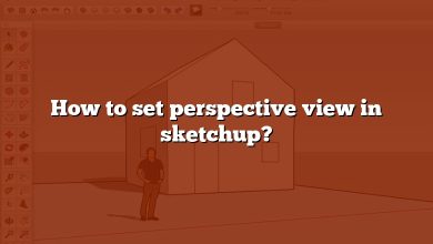 How to set perspective view in sketchup?