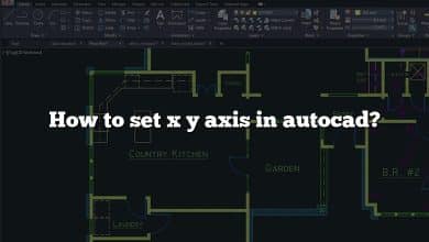 How to set x y axis in autocad?