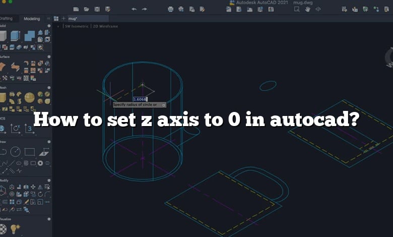 How to set z axis to 0 in autocad?