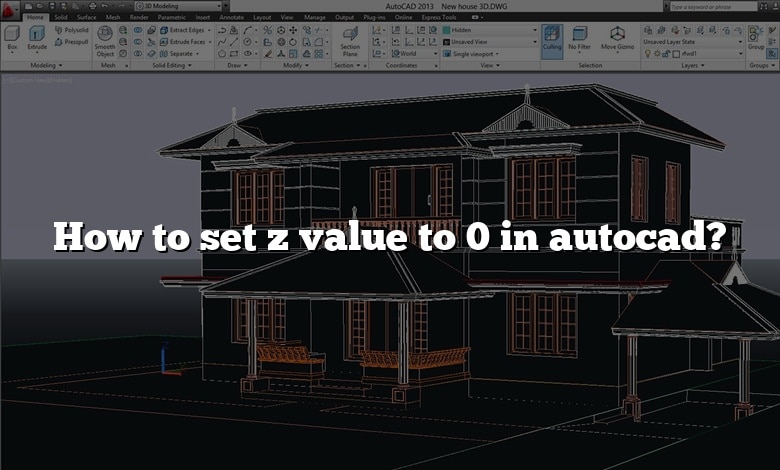 How to set z value to 0 in autocad?