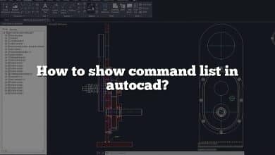How to show command list in autocad?