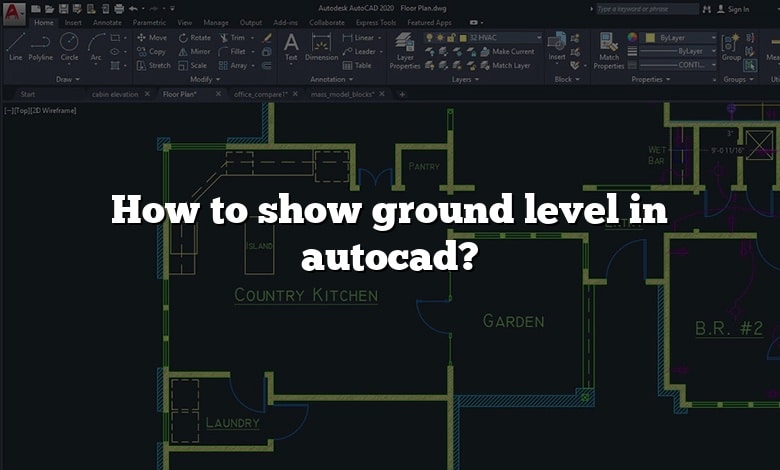 How to show ground level in autocad?