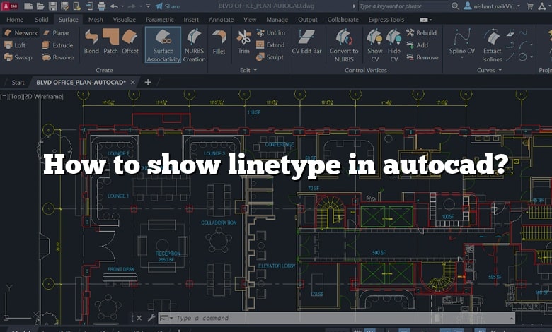 How to show linetype in autocad?