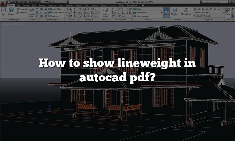 How to show lineweight in autocad pdf?