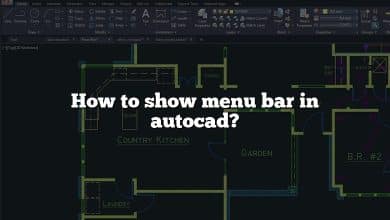How to show menu bar in autocad?