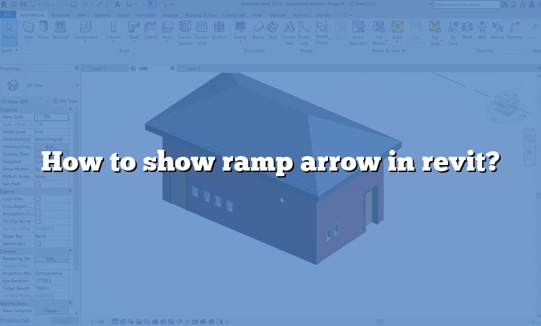 How to show ramp arrow in revit?