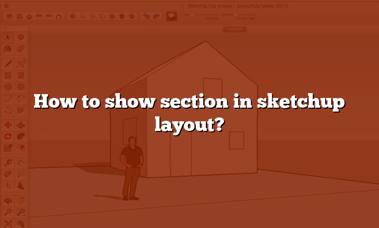 How to show section in sketchup layout?