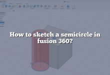 How to sketch a semicircle in fusion 360?