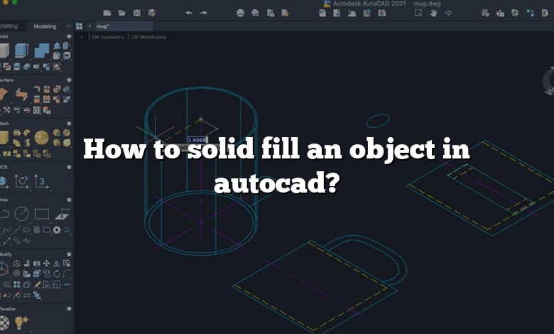 How to solid fill an object in autocad?