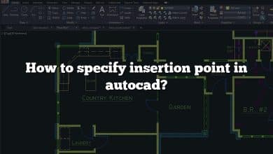 How to specify insertion point in autocad?