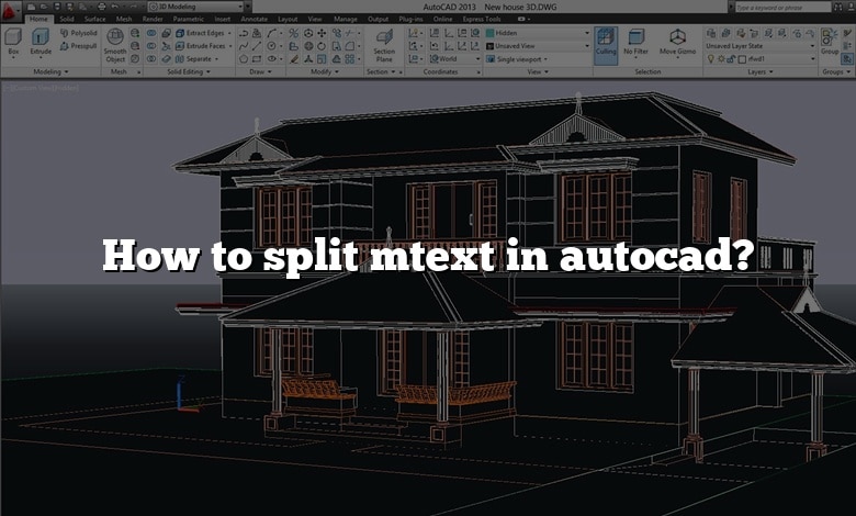 How to split mtext in autocad?