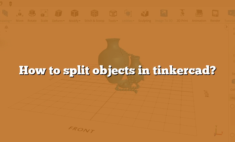 How to split objects in tinkercad?