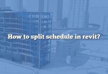 How to split schedule in revit?