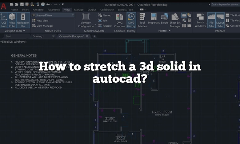 How to stretch a 3d solid in autocad?